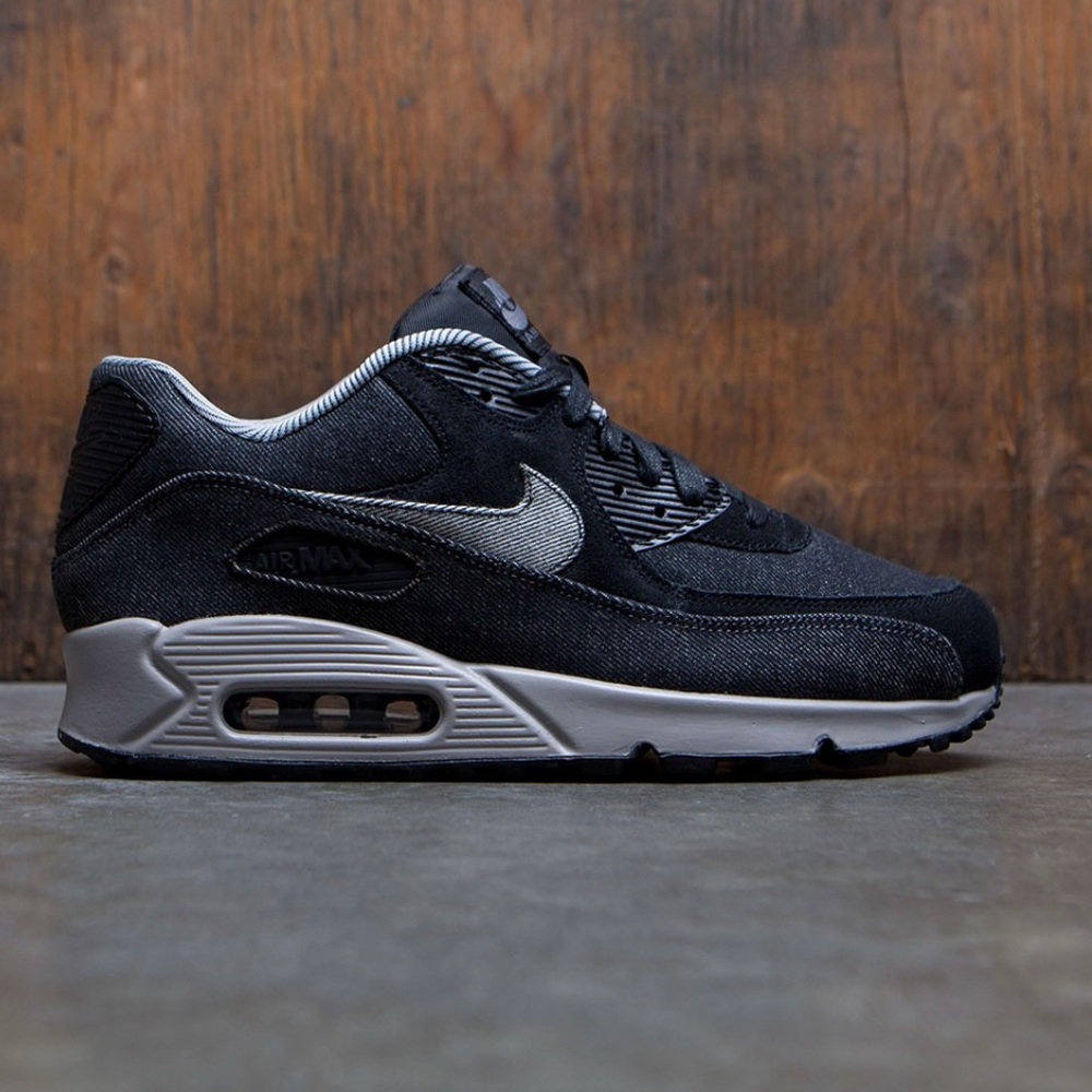 NIKE WOMEN AIR MAX 90 SE (BLACK / BLACK-DARK GREY-COBBLESTONE) SIZE 8.5